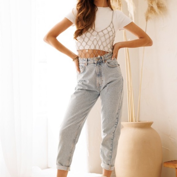 Finishing Touch! Crystal Beaded Net Cover Up Top - Picture 5 of 9